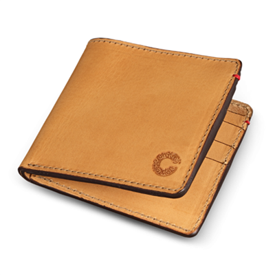 Croots Vintage Leather Folding Wallet - Tan